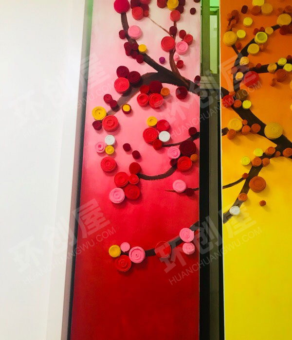 幼儿园墙面布置装饰画图片
