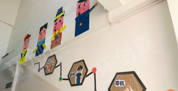 幼儿园走廊楼梯墙面各种卡通图片
