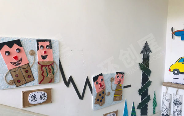 幼儿园走廊楼梯墙面各种卡通图片