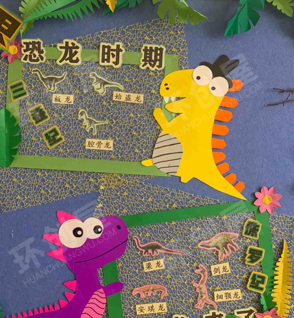 幼儿园环创恐龙主题家园联系栏图片