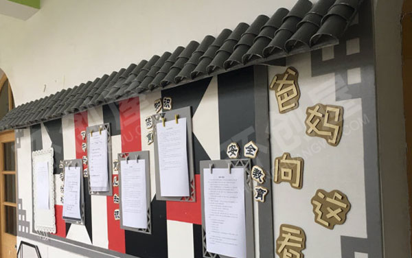 幼儿园中国风家园联系栏环创图片