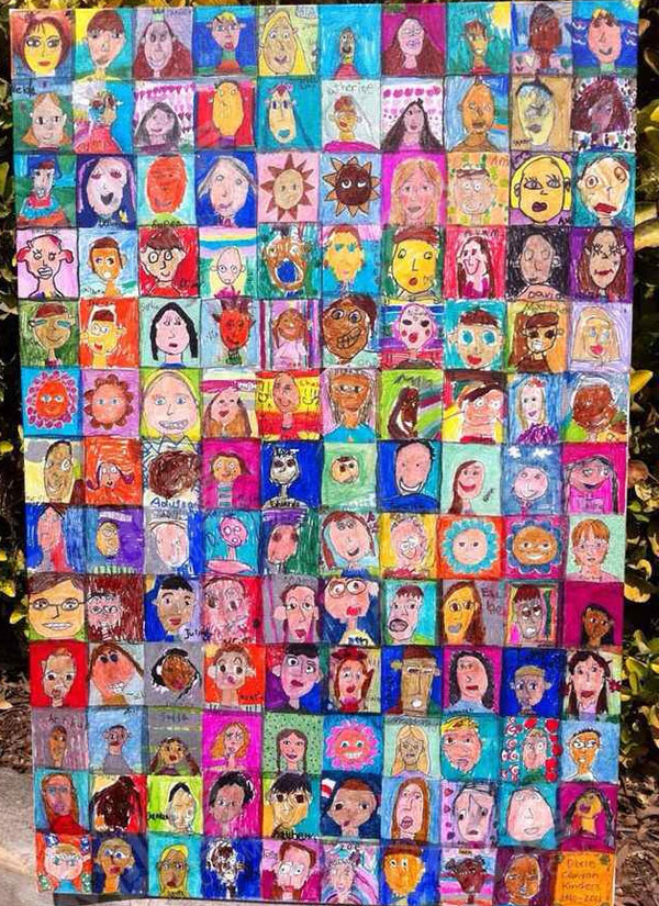 幼儿园儿童作品展示墙图片