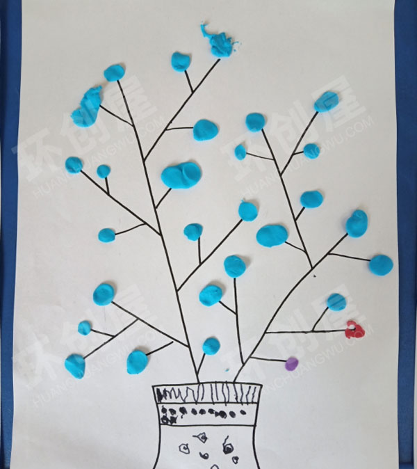 幼儿园黏土线描画作品展示图片