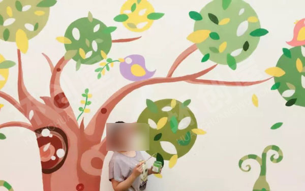 幼儿园户外教室墙面可爱手绘图片