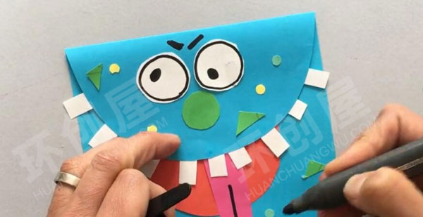 幼儿园美工区DIY一个可爱的大嘴怪图片