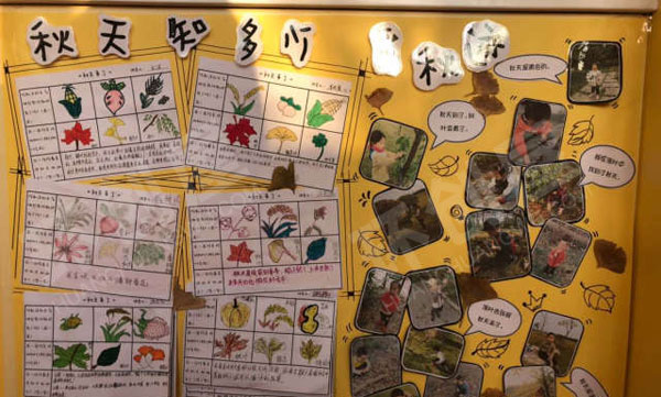 幼儿园科学区秋天来了墙面设计图片