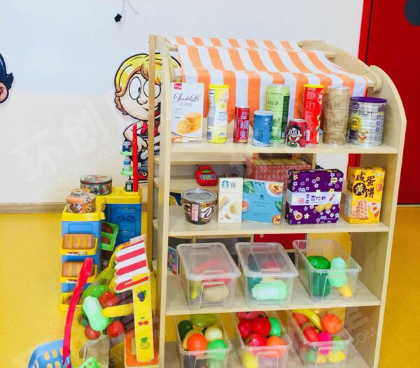 幼儿园角色区游戏废物利用小超市图片