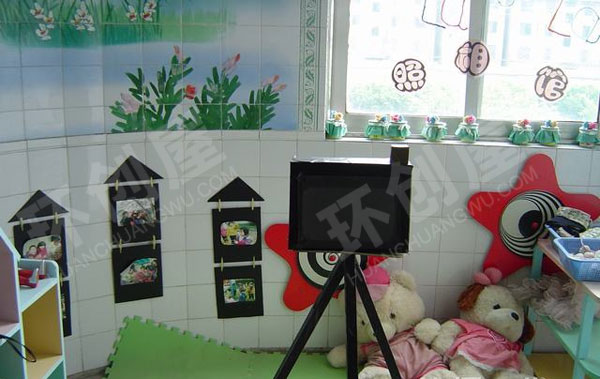 幼儿园角色游戏照相馆摄影棚图片