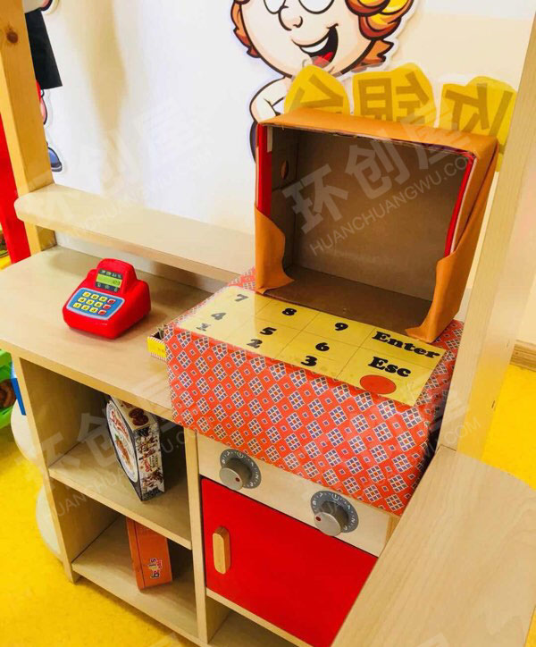幼儿园角色区游戏废物利用小超市图片