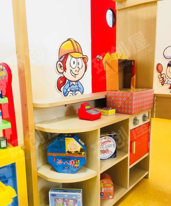 幼儿园角色区游戏废物利用小超市图片