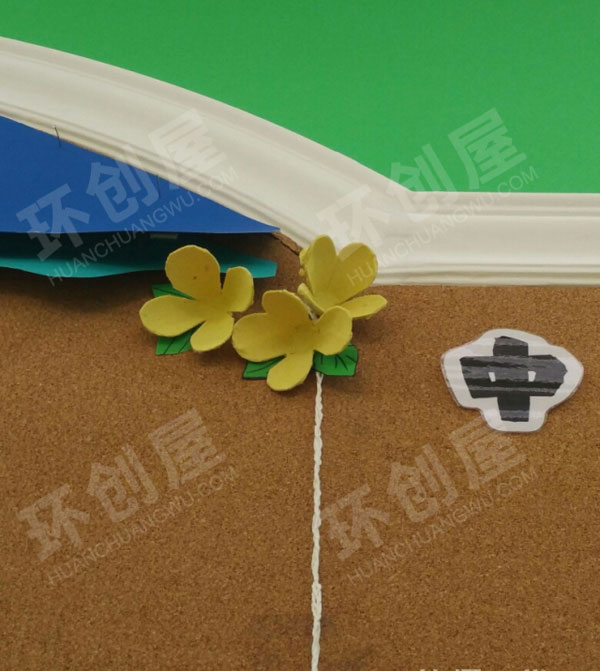 幼儿园田园风装修中秋节主题墙设计图片