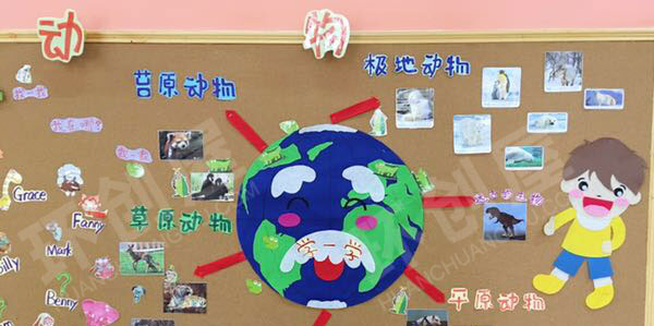 幼儿园可爱的小动物主题墙图片