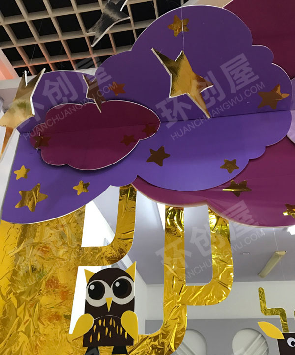 幼儿园教室卡通可爱的隔断吊饰图片
