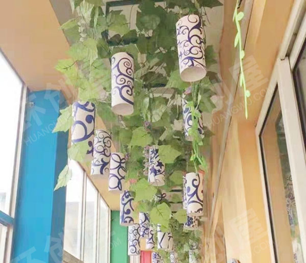 幼儿园青花瓷竹编超好看中国风吊饰图片