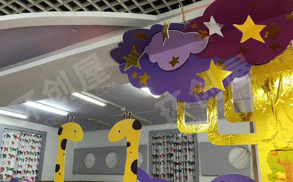 幼儿园教室卡通可爱的隔断吊饰图片