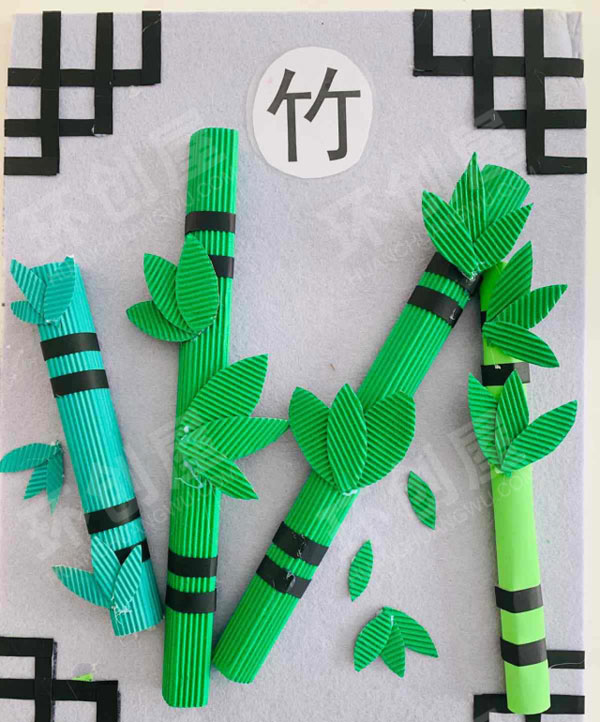 幼儿园梅兰竹菊楼道挂饰图片