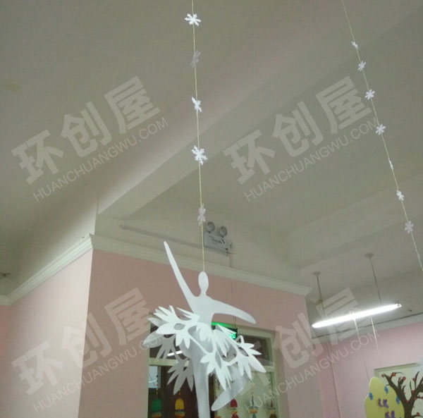 幼儿园冬天主题芭蕾舞者挂饰图片