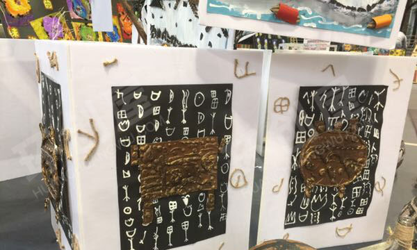 幼儿园各种主题儿童绘画户外作品展示图片