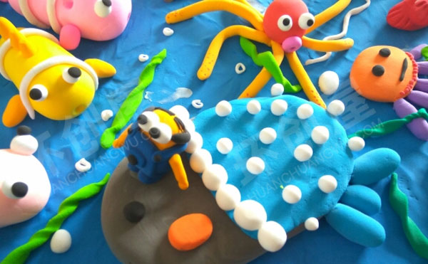 幼儿园粘土制作海底世界作品展示图片