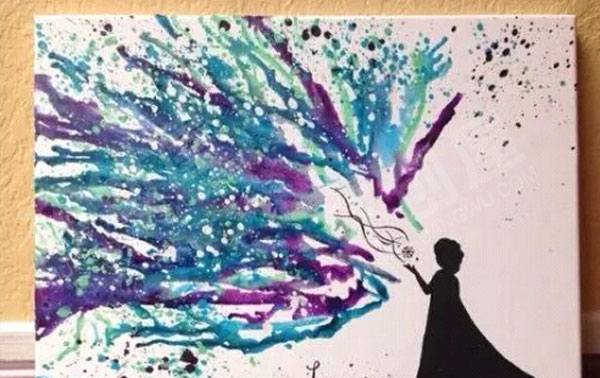 幼儿园创意水彩画作品展示图片