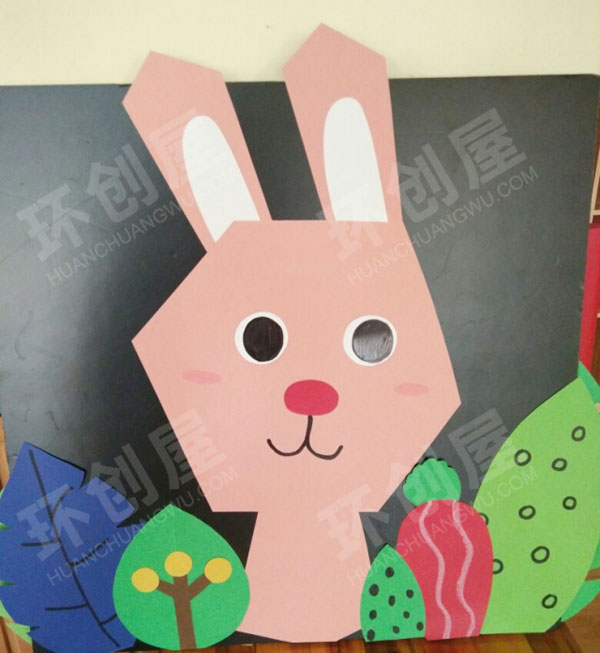 幼儿园卡纸摆拼动物作品展示图片