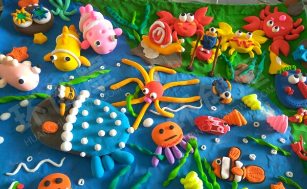 幼儿园粘土制作海底世界作品展示图片