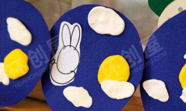 幼儿园中秋节手工作品展示图片