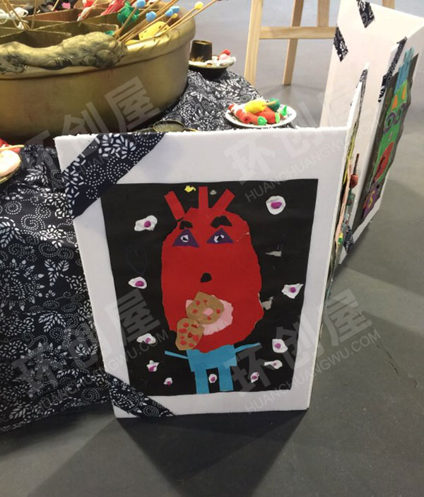 幼儿园各种主题儿童绘画户外作品展示图片