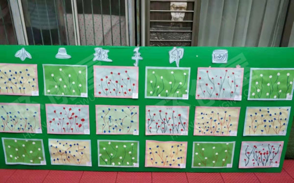 幼儿园户外秋季画展图片