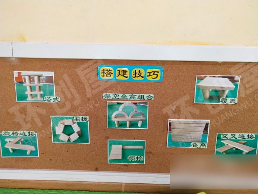 幼儿园搭建区墙面搭建技巧图片