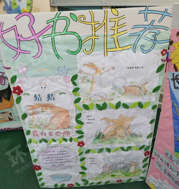 幼儿园环创阅读区好书推荐展板图片