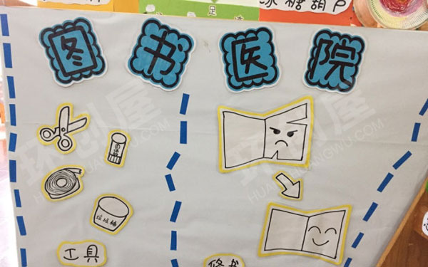 幼儿园环创阅读区图书医院图片