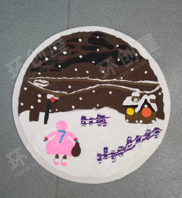 幼儿园美工区泡泡泥手工抹画图片