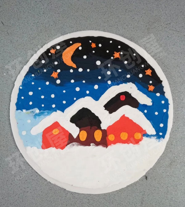 幼儿园美工区泡泡泥手工抹画图片