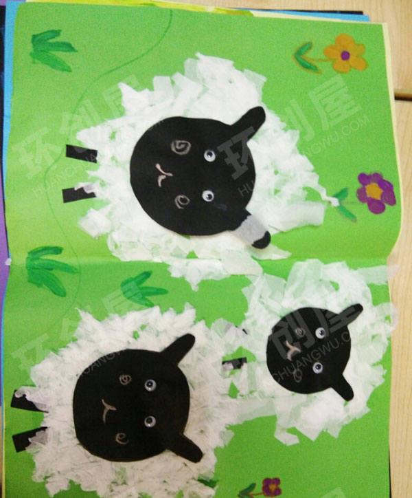 幼儿园美工区各种美术作品图片