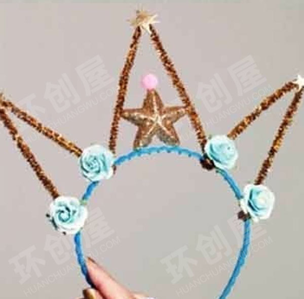 幼儿园美工区毛根皇冠图片
