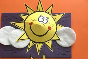幼儿园美工区太阳公公DIY图片2张