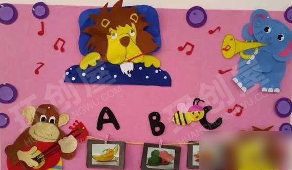 幼儿园表演区立体卡通音乐墙面图片