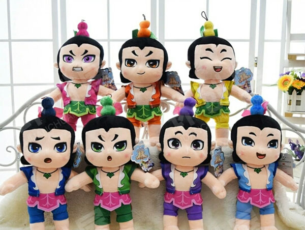 幼儿园表演区葫芦娃泥人图片