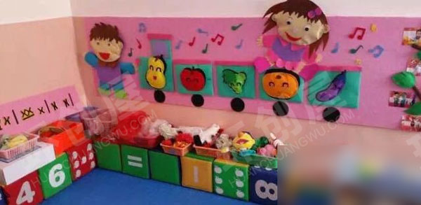 幼儿园表演区立体卡通音乐墙面图片