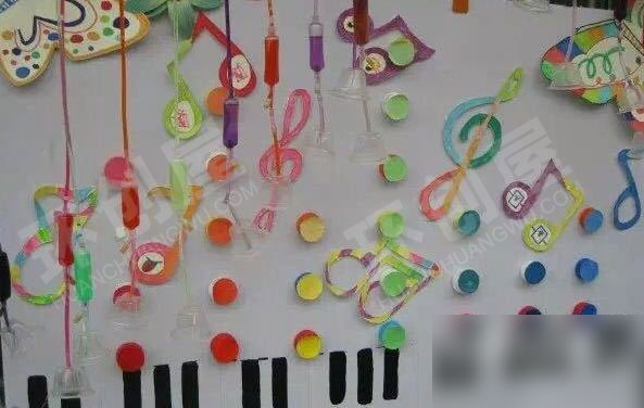 幼儿园表演区立体卡通音乐墙面图片