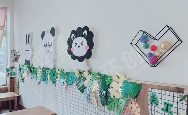 幼儿园春季色彩美卡通系主题墙图片