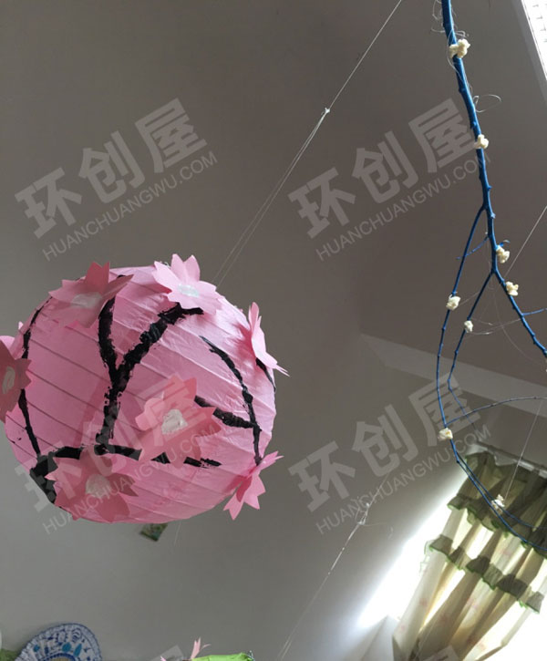 幼儿园手工元宵节灯笼花吊饰图片