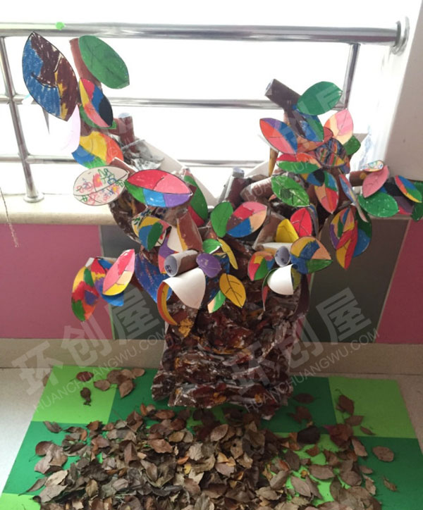 幼儿园树叶主题作品展示图片