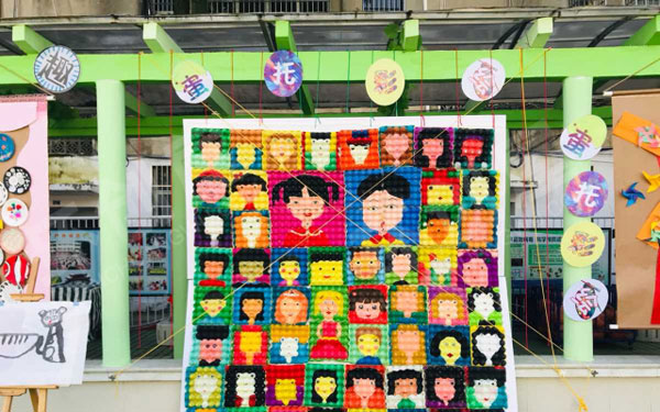 幼儿园户外各种创意绘画作品展示图片