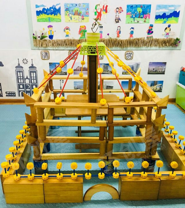 幼儿园搭建区作品展示图片