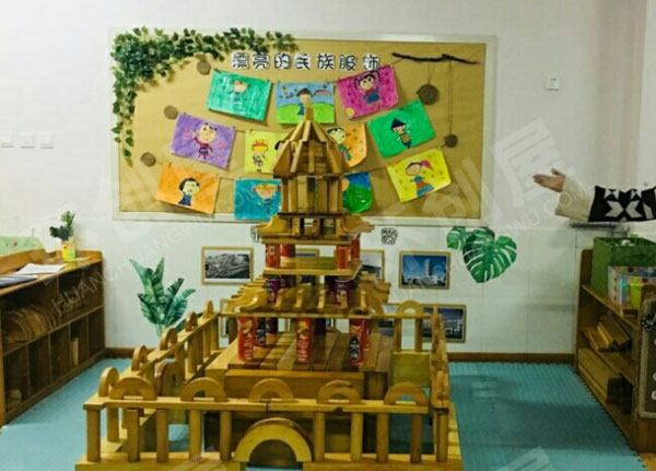 幼儿园搭建区作品展示图片