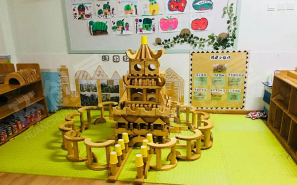 幼儿园搭建区作品展示图片