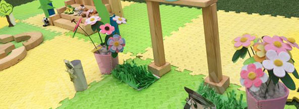 幼儿园建构区废物利用建构作品展示图片