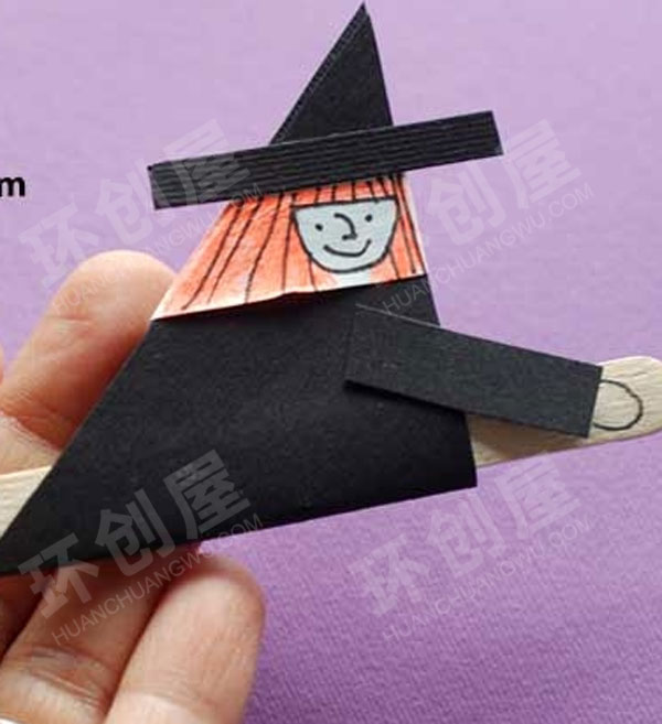 幼儿园美工区手工制作万圣节巫女图片